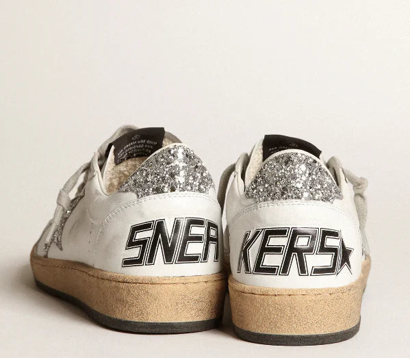 Ball Star Women in nappa with a white star and glitter heel tab