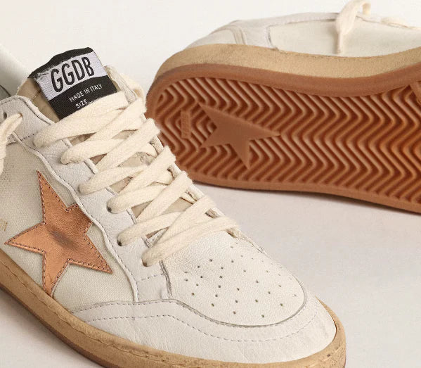 Ball Star LTD in canvas and nappa with a bronze laminated leather star