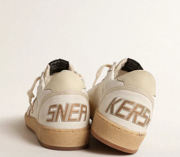 Ball Star LTD in canvas and nappa with a bronze laminated leather star