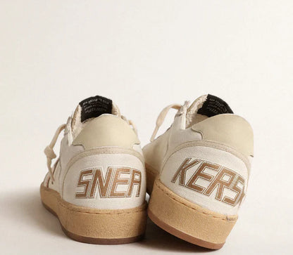 Ball Star LTD in canvas and nappa with a bronze laminated leather star