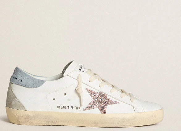 Super-Star LTD with multicolor glitter star and suede heel tab