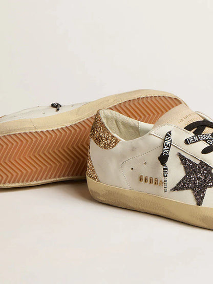 Super-Star with gold and gray glitter